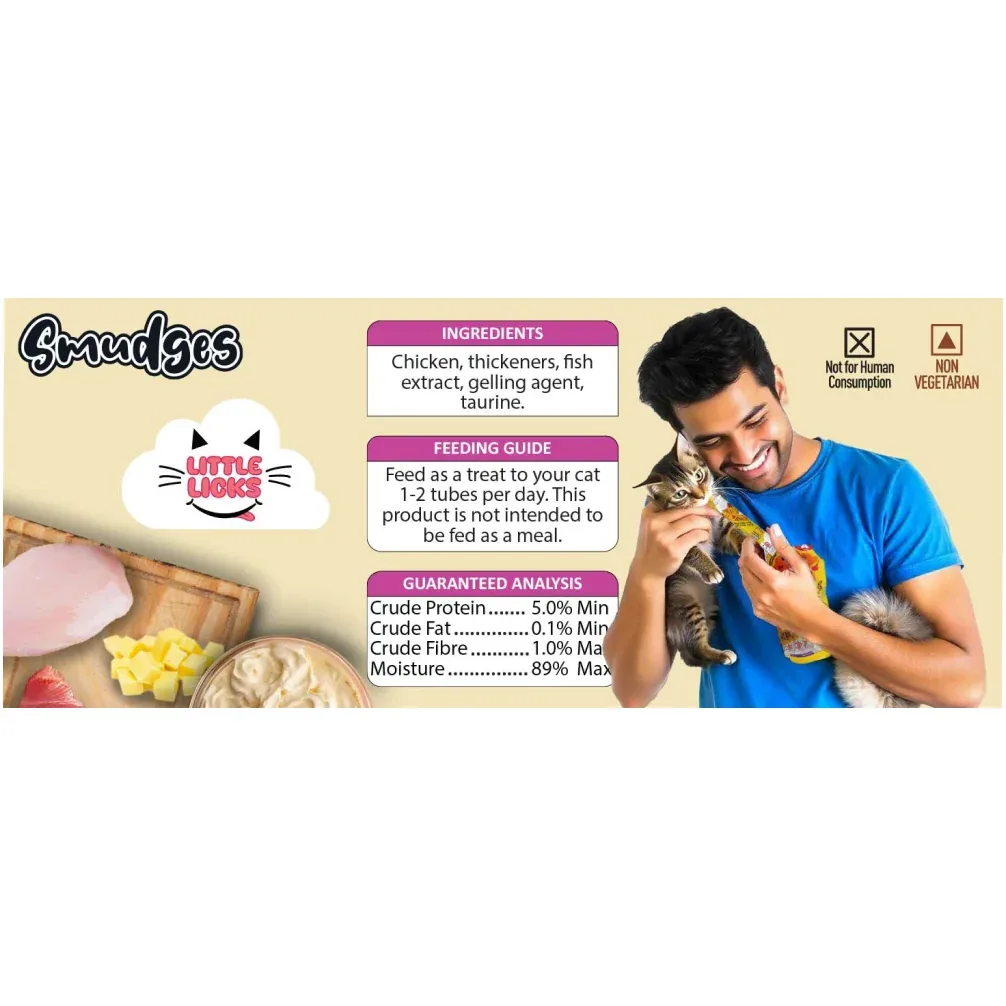 Smudges Little Licks Chicken and Cheese Creamy Bisque Adult Cat Treats - Image 2