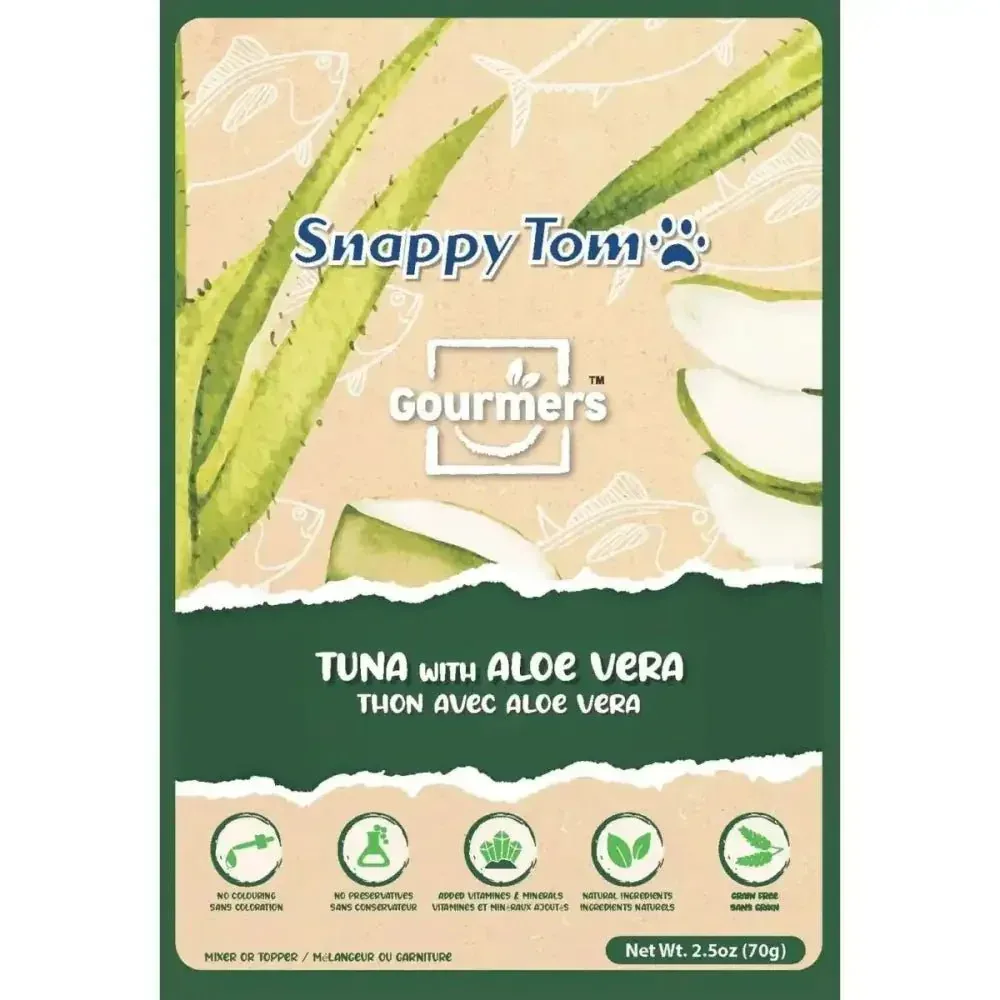 Snappy Tom Tuna and Aloe Vera Cat Treats Topper 12ea/2.5 oz