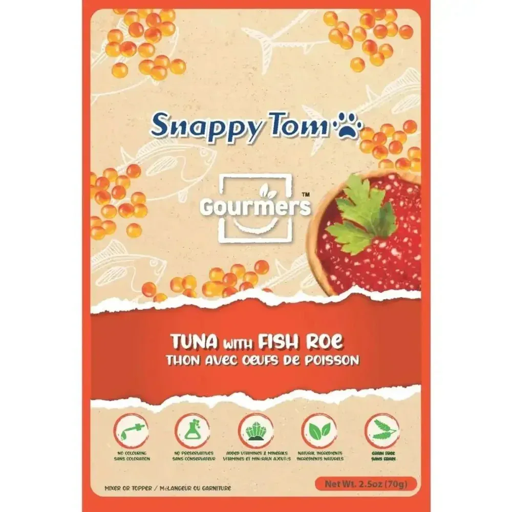 Snappy Tom Tuna and Fish Roe Cat Treats Topper 12ea/2.5 oz