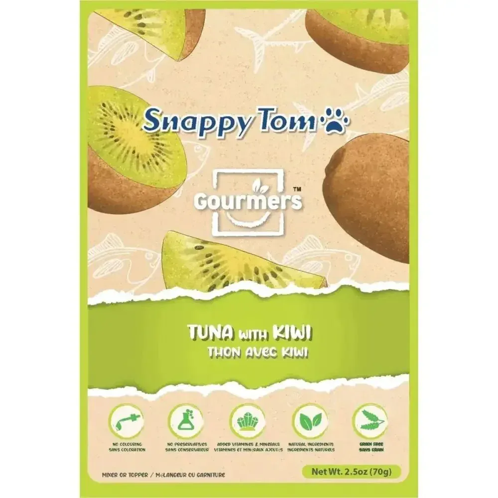 Snappy Tom Tuna and Kiwi Cat Treats Topper- Gourmet Flavor 12ea/2.5 oz
