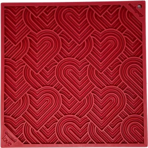 SodaPup Heart Design Love eMat Enrichment Lick Mat, Small and Large