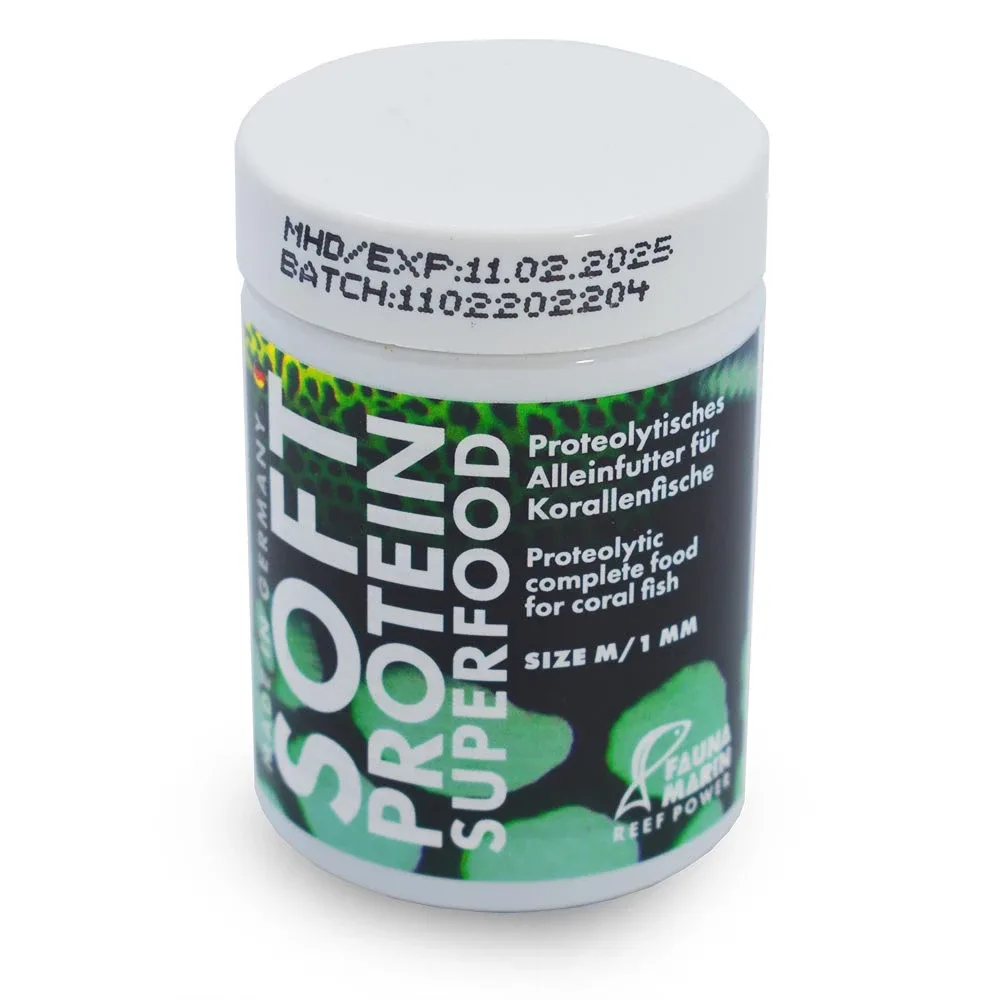 Soft Protein Super Fish Food Medium Pellet (60 gm 2.12oz) - Fauna Marin