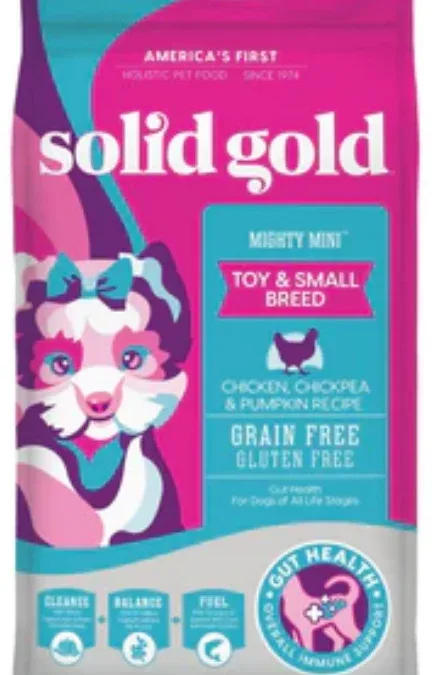 Solid Gold GrainFree Mighty Mini Chicken, Chickpea,&Pumpkin Toy&Small Breed 11lb