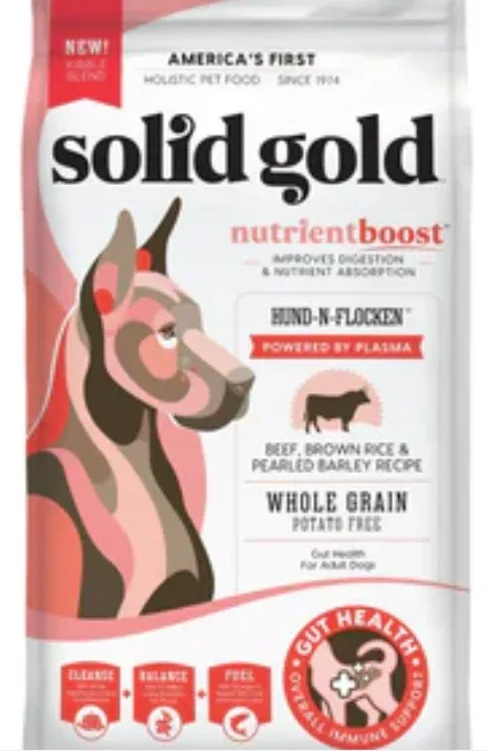Solid Gold NutrientBoost Hund-N-Flocken with Beef, Brown Rice & Pearled Barley