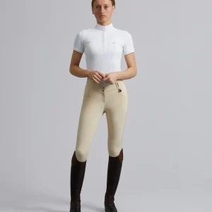 Sophia Ladies Full Seat High Waist Competition Riding Breeches Vanilla