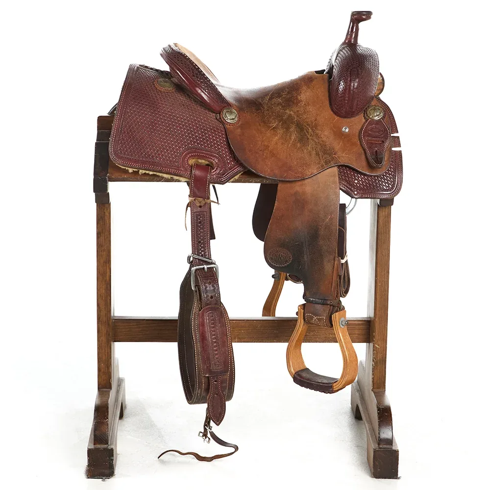 South Texas Tack Used 14.5in Single Skirt Ranch Cutter - Image 2