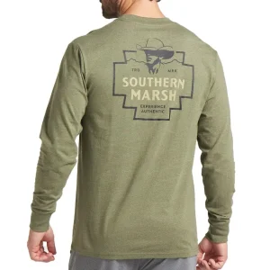 Southern Marsh Long Sleeve Cowboy Badge Tee Shirt