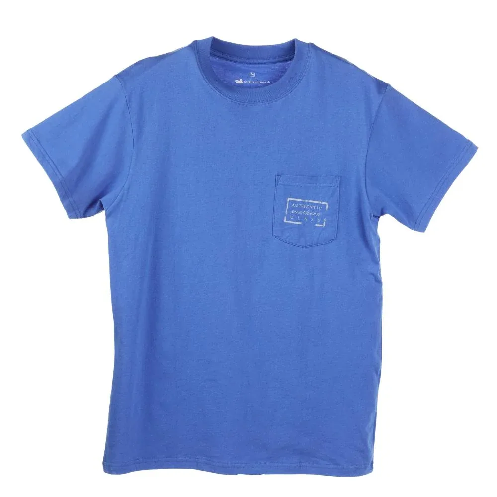 Southern Marsh Mens French Blue Authentic Tee