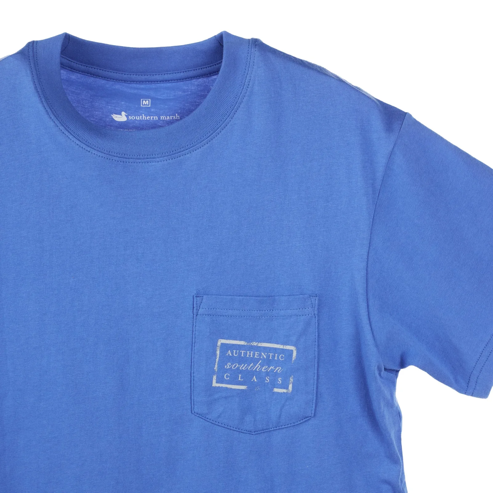 Southern Marsh Mens French Blue Authentic Tee - Image 2
