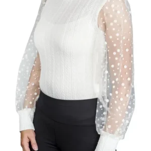 Spicy Girl Cardamom Long Sleeve Shirt by EC- White- Large
