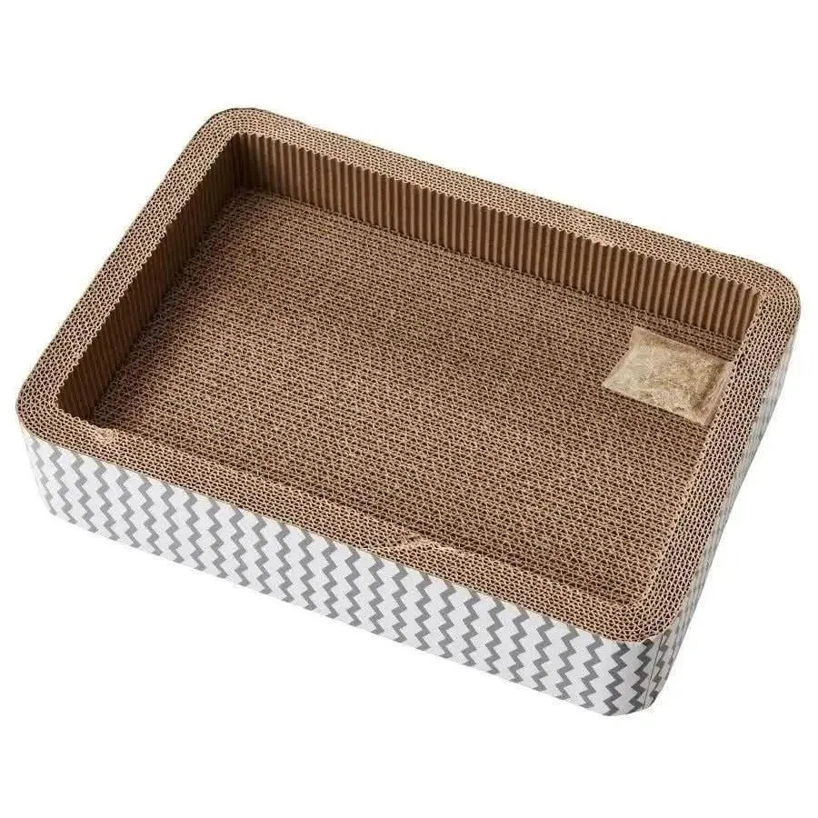 Spot Bed Cat Scratcher with Catnip 17 in