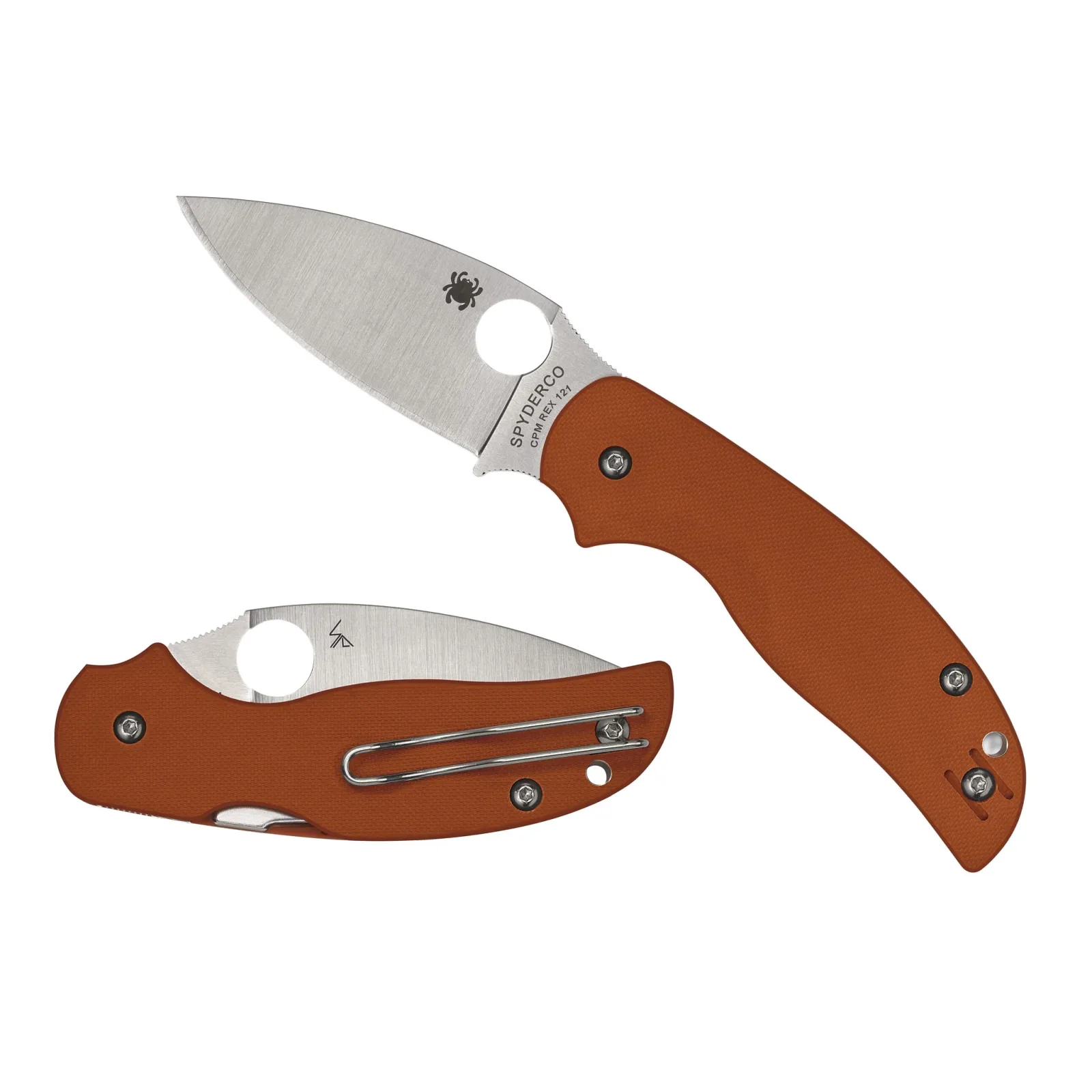 Spyderco Burnt Orange Sage 5 CPM Rex 121 - Image 2
