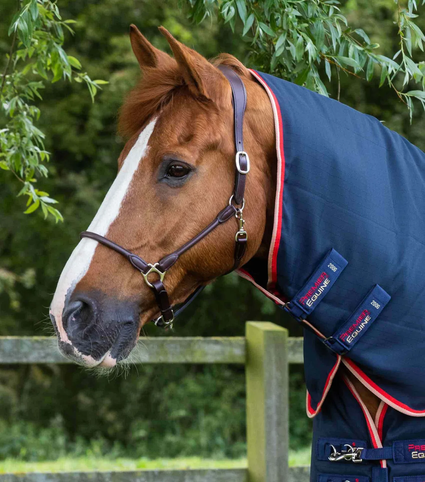 Stable Buster 450g Stable Rug with Neck Cover Navy - Image 2