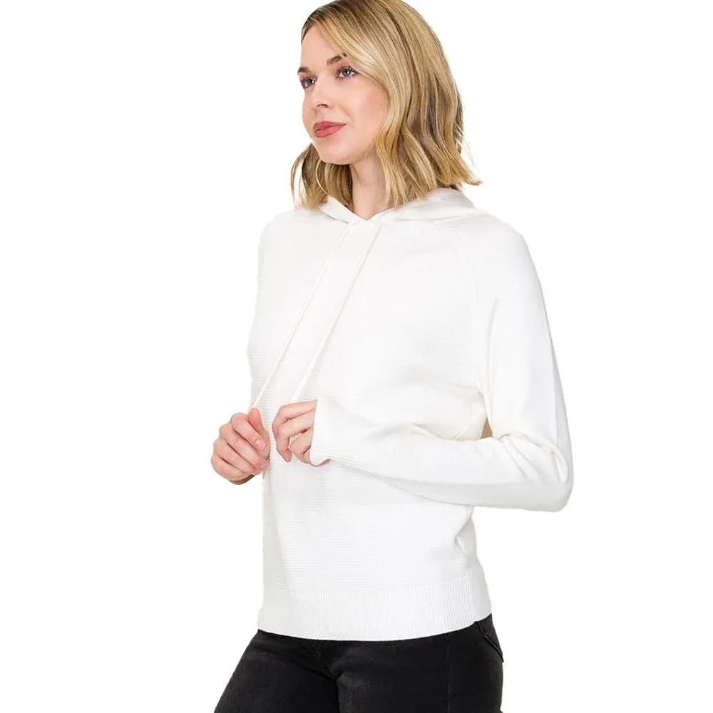 Staccato Women's Ivory Waffle Textured Long Sleeve Top - Image 2