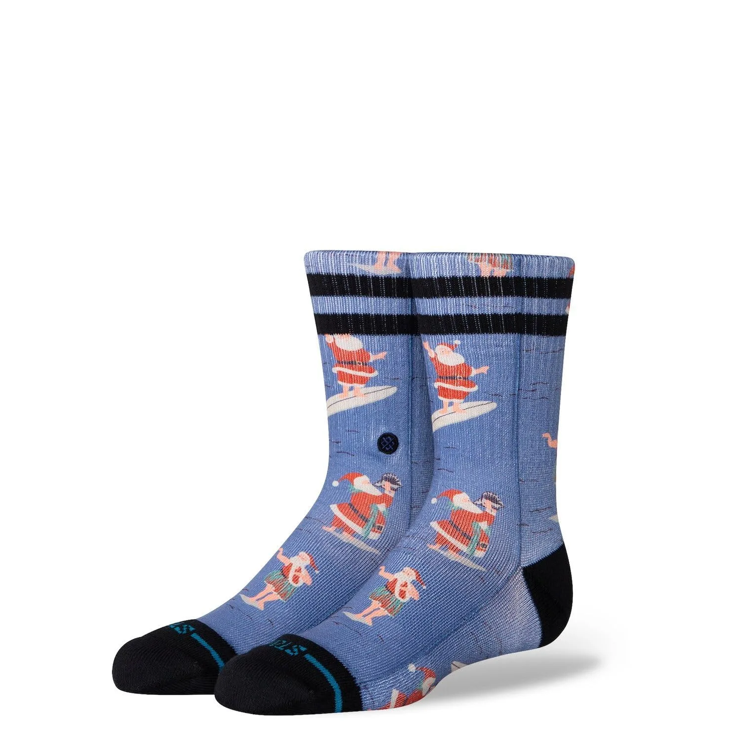 Stance Boy`s Surfing Santa Kids Crew Large Socks