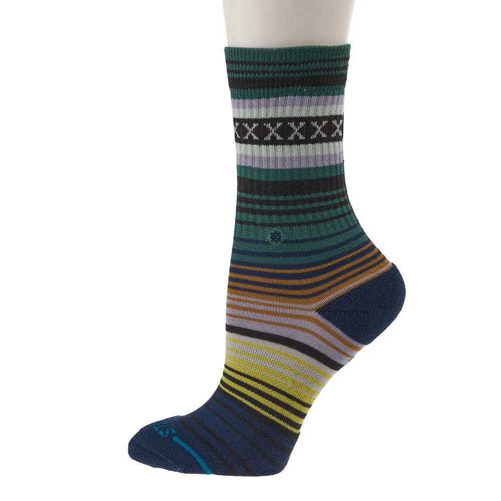 Stance Kid's Mix Stripe Deep Teal Crew Socks 3 Pack - Image 2