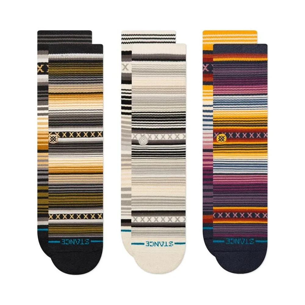 Stance Unisex Curren 3 Pack Forest Crew Socks
