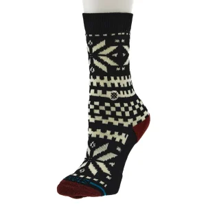 Stance Unisex Flake Black and White Crew Socks