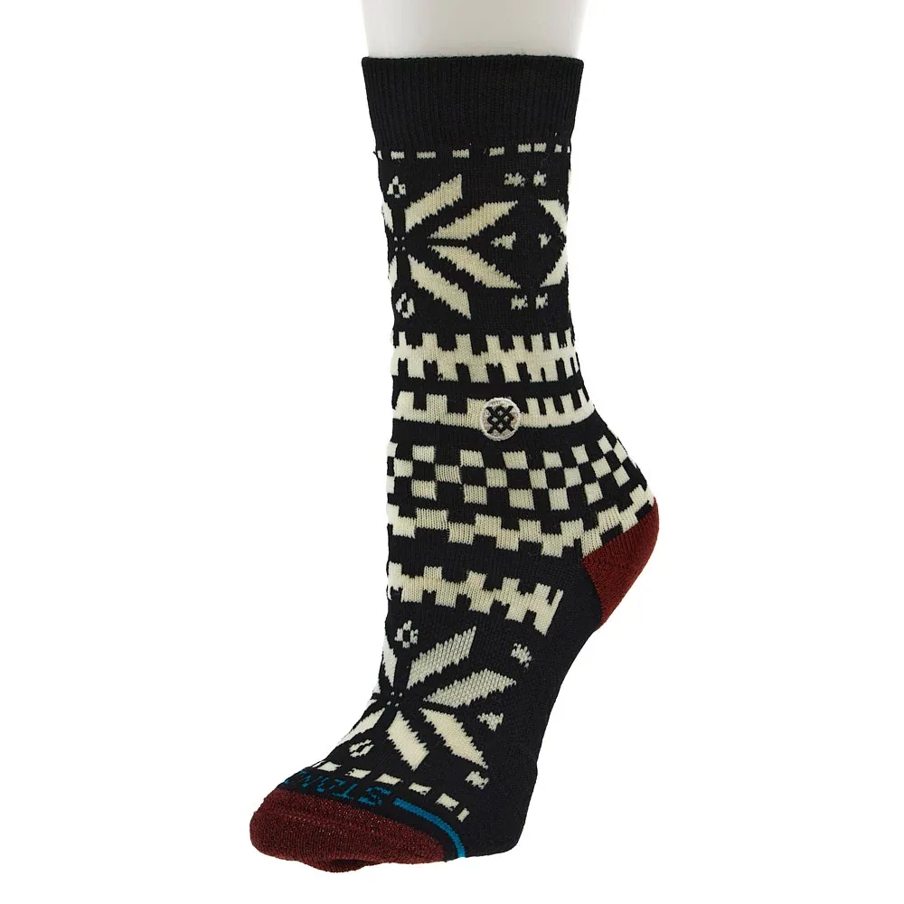 Stance Unisex Flake Black and White Crew Socks