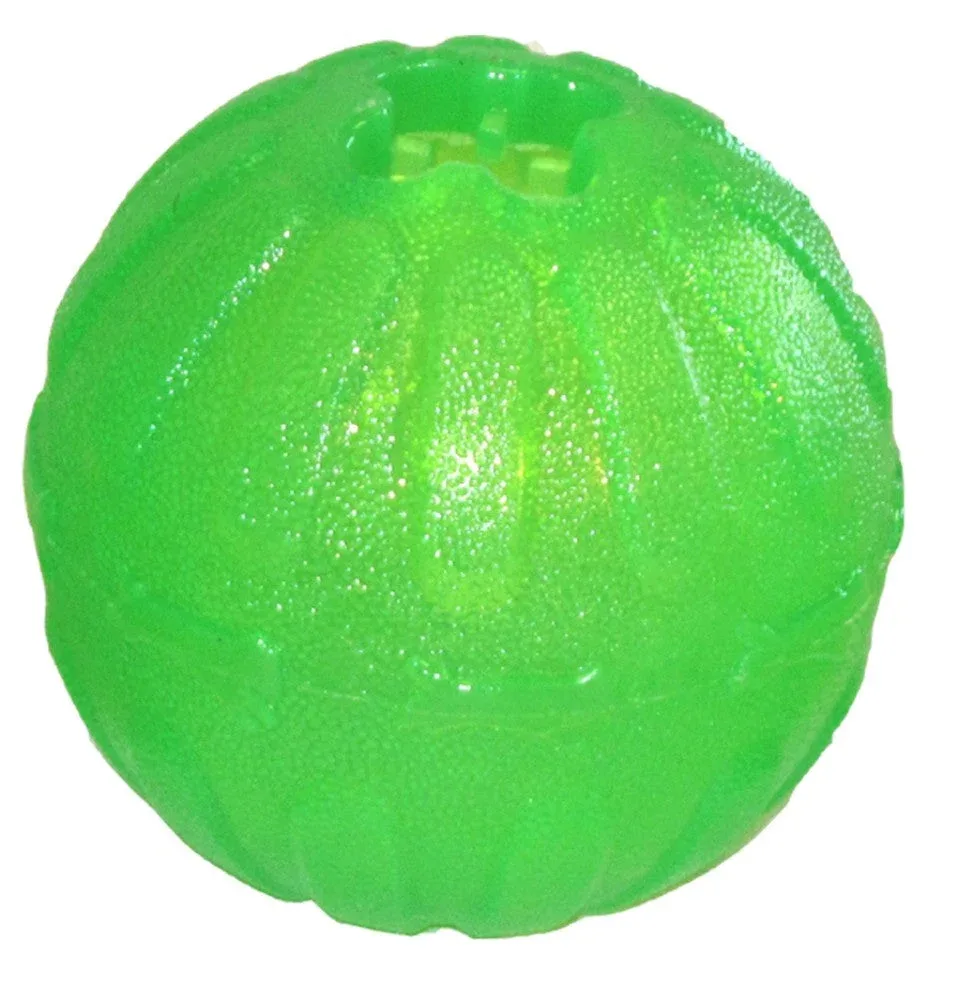 Starmark Fun Ball Dog Toy, Green Medium/Large, 3.25 in