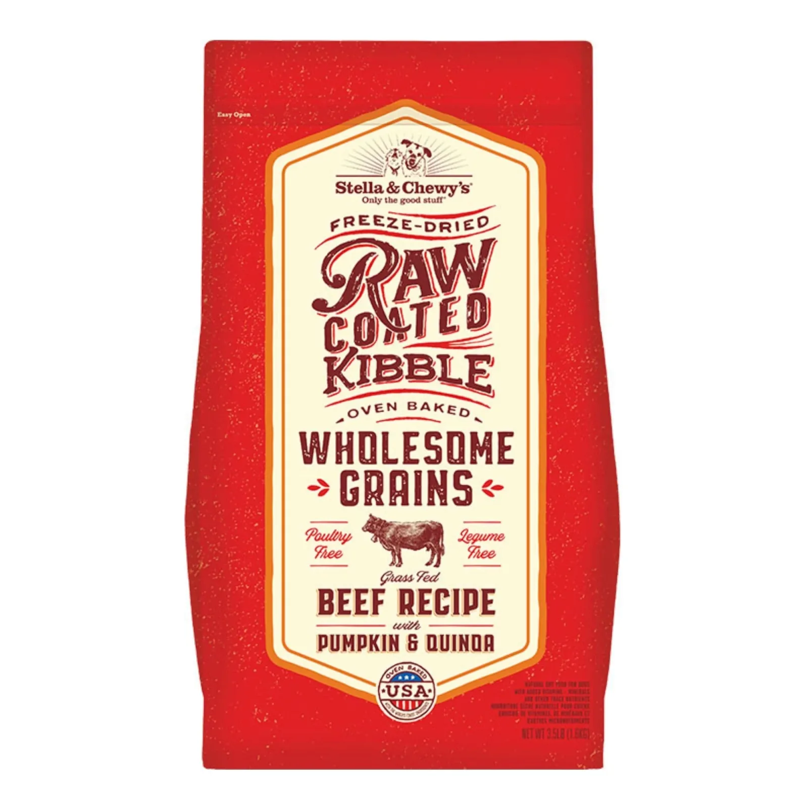 Stella & Chewy's Dog Wholesome Grain Raw Coated Beef, 3.5 lb