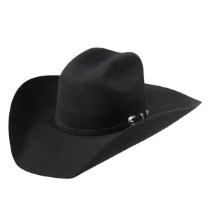 Stetson 3X Black Fullerton 4 1/4in Brim Precreased Hat