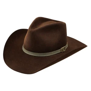 Stetson 5X Aspen Chocolate 3 1/2in Brim Precreased Felt Hat