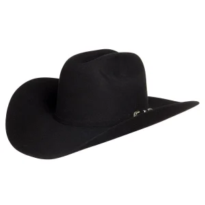 Stetson 6X Skyline Black 4 1/4in Brim Pre-Creased Felt Cowboy Hat