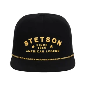 Stetson American Legend Black Rope Cap