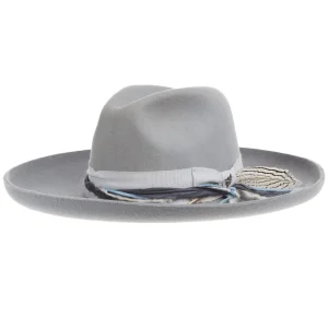 Stetson Light Grey Oceanus 4in Brim Fashion Hat