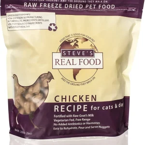 Steve's Chicken Freeze Dried Nuggets for Dogs & Cats Freeze-Dried Treats - 1.25 lb Bag