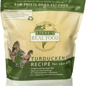 Steve's Turducken Freeze Dried Nuggets for Dogs & Cats Freeze-Dried Treats - 1.25 lb Bag