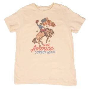 Summer Tees Girl's Make America Cowboy Again Tee Shirt