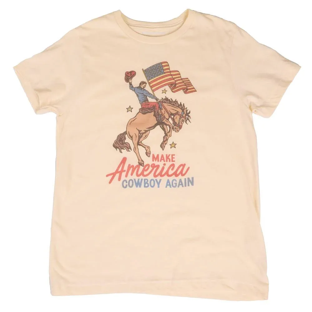 Summer Tees Girl's Make America Cowboy Again Tee Shirt