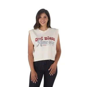 Summer Tees God Bless America Muscle Tank