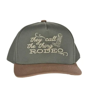 Summer Tees They Call This Thing A Rodeo Green & Khaki Cap