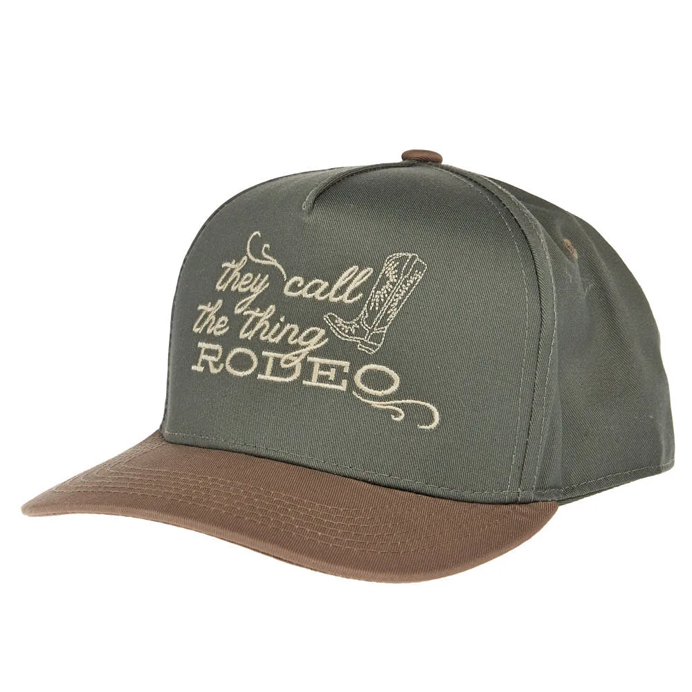Summer Tees They Call This Thing A Rodeo Green & Khaki Cap - Image 2