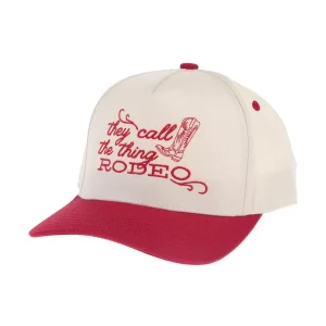 Summer Tees They Call This Thing A Rodeo Red & Natural Cap
