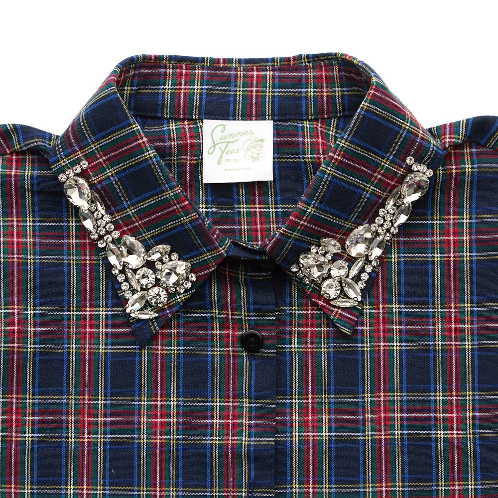 Summer Tees Women's Navy Christmas Corporate Collar - Image 2