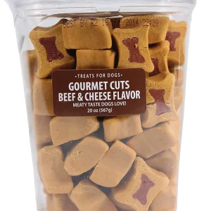 Sunshine Mills Gourmet Cuts Beef & Cheese Bulk Natural Dog Treats - 20 oz - Case of 6