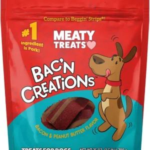 Sunshine Mills Meaty Treats Bacon/Peanut Butter Creations Baked Dog Treats - 25 oz - Case of 6