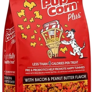 Sunshine Mills Pupcorn Plus Bacon & Peanut Butter Natural Dog Treats - 4 oz - Case of 6