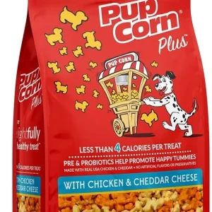 Sunshine Mills Pupcorn Plus Chicken & Cheddar Natural Dog Treats - 4 oz - Case of 6