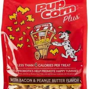 Sunshine Mills Pupcorn Plus w/ Bacon & Peanut Butter Natural Dog Treats - 27 oz - Case of 2