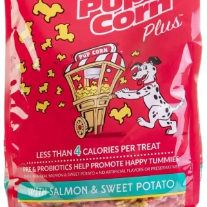 Sunshine Mills Pupcorn Plus w/ Salmon & Sweet Potato Natural Dog Treats - 27 oz - Case of 2