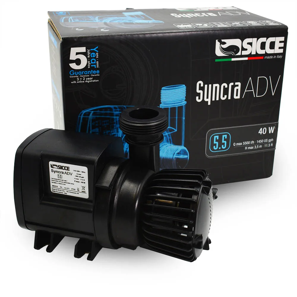 Syncra ADV Advanced 5.5 Aquarium Pump (1500 GPH) - Sicce