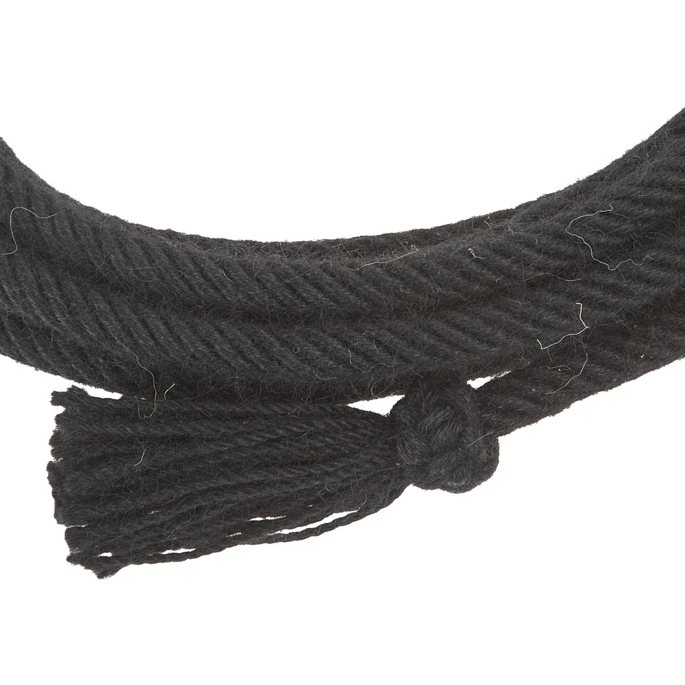 T3 Weavers 1/2in x 22ft Black 100% Alpaca Mecate Reins - Image 2