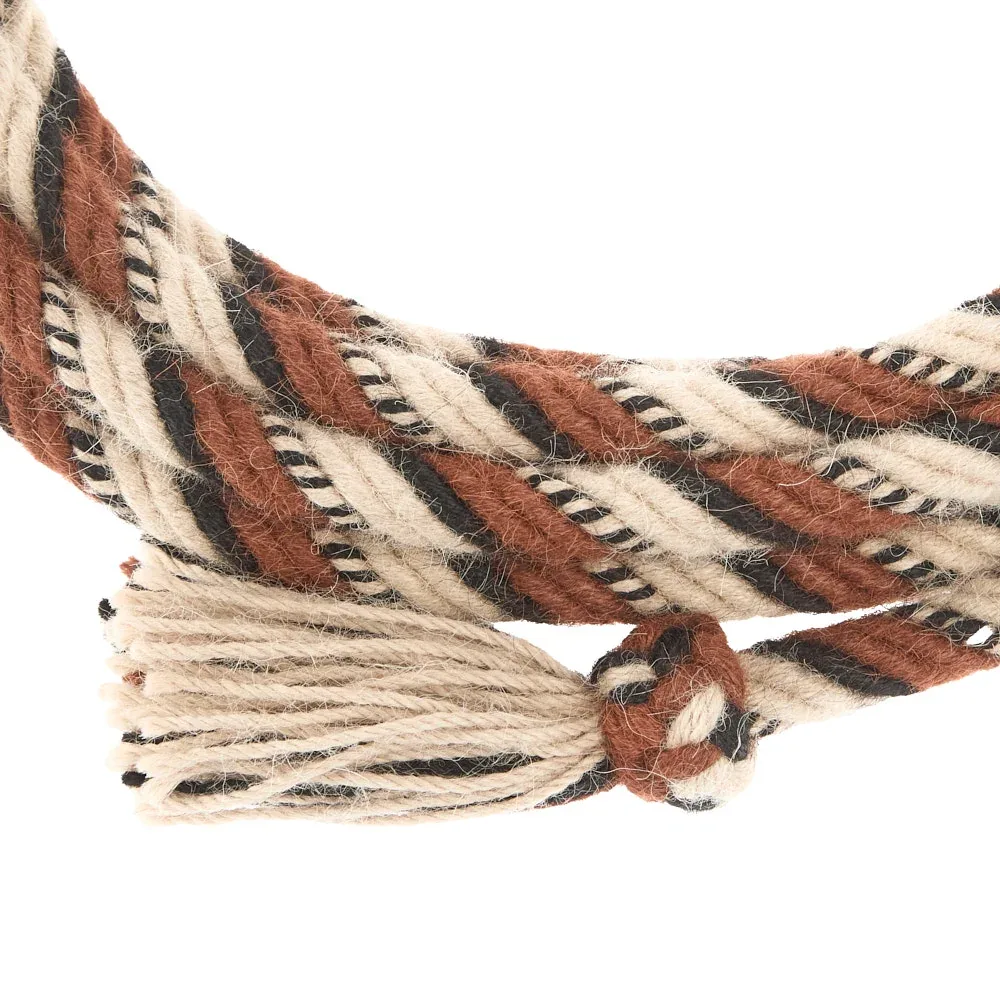 T3 Weavers 5/8 inch by 22 feet Black, Tan, Rustic 100% Alpaca Mecate Reins - Image 2