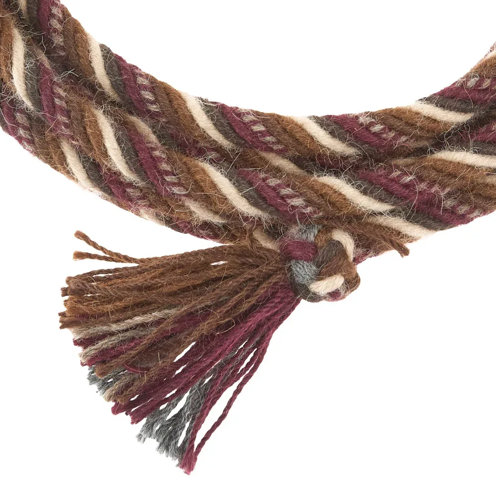 T3 Weavers 5/8 inch by 22 feet Rust Brown & Tan 100% Alpaca Mecate Reins - Image 2