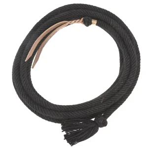T3 Weavers 5/8in x 22ft Black 100% Alpaca Mecate Reins